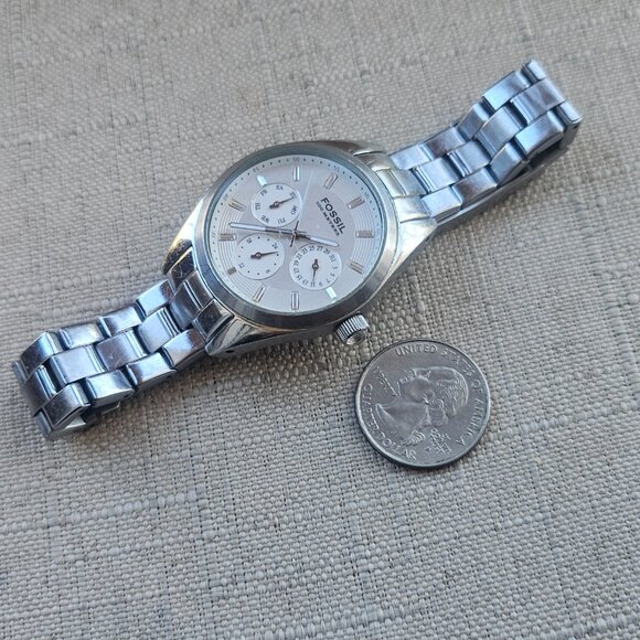 Fossil Girls Wristwatch Multi Functional Analog Quartz Silver Tone Wrist Watch main image 7
